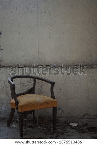 Furniture inside abandoned buildings