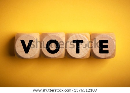 Vote Business Concept Wooden Blocks.