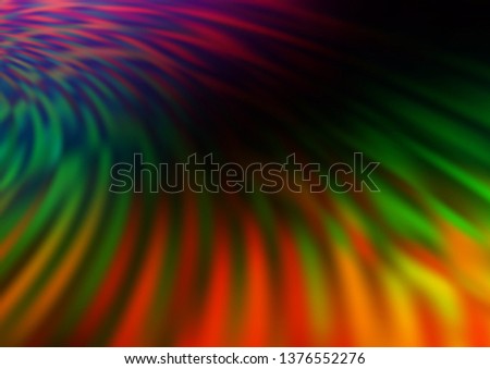 Dark Multicolor, Rainbow vector blurred shine abstract background. Glitter abstract illustration with an elegant design. Brand new style for your business design.