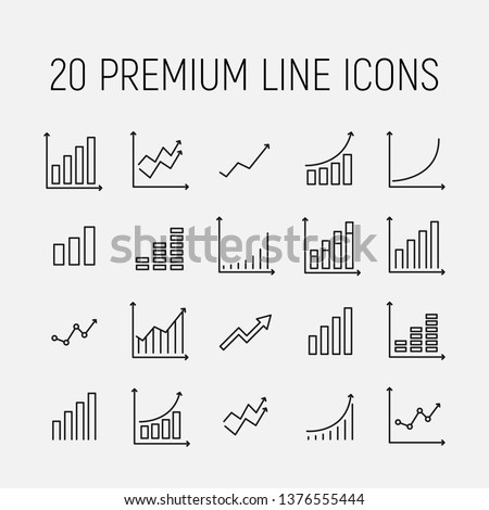 Growth related vector icon set. Well-crafted sign in thin line style with editable stroke. Vector symbols isolated on a white background. Simple pictograms