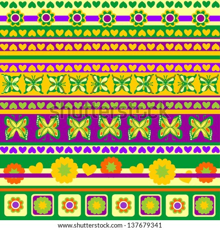 Spring Objects in Patterns, Raster Version