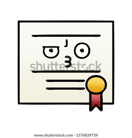 gradient shaded cartoon of a graduation diploma