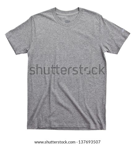 Gray tshirt template ready for your own graphics. Royalty-Free Stock Photo #137693507