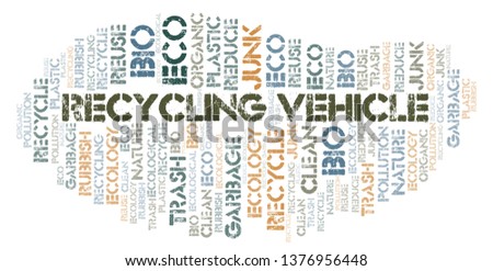 Recycling Vehicle word cloud.