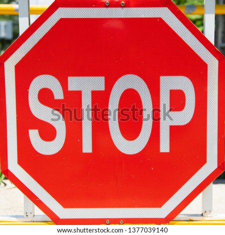 Stop road sign 