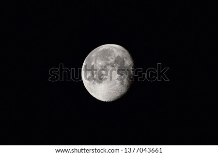 Moon   at night in April.