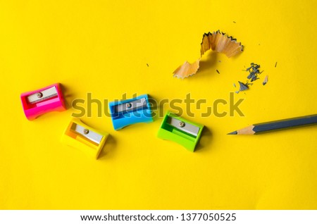 pencil sharpener colored background