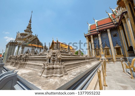 The Emerald Buddha Temple (Wat Phra Kaew) Located in the Grand Palace area Outer court East Sanam Luang Phra Borom Maha Ratchawang Subdistrict, Phra Nakhon District, Bangkok,Thailand