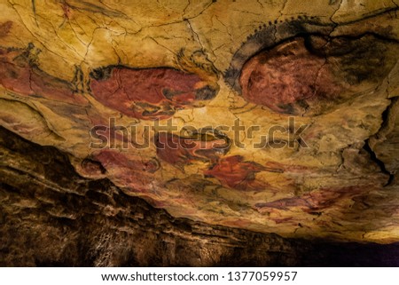 Cave paintings of Altamira Royalty-Free Stock Photo #1377059957