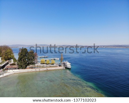 Lake Constance, blue water and sky, perfect background