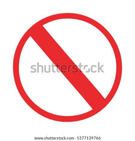 flat color retro cartoon of a not allowed sign