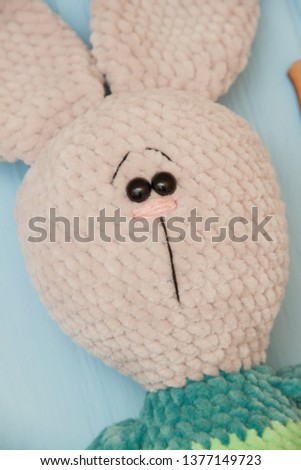big plush crocheted bunny
