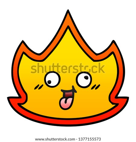 gradient shaded cartoon of a fire