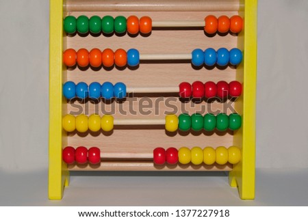 multicolored toy abacus