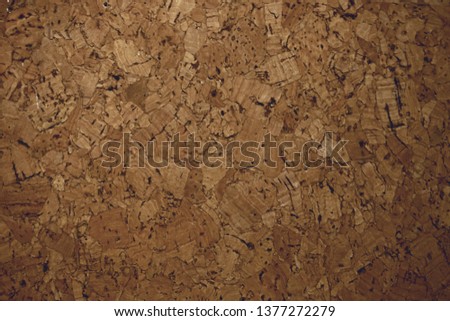 Cork texture background. Close up brown textured cork board