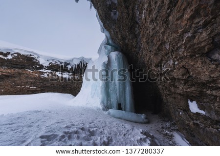  norway landscape ice nature of the glacier mountains of Spitsbergen Longyearbyen  Svalbard   arctic ocean winter  polar day waterfall 