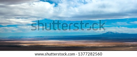 View of The Atacama Salt Lake (Salar de Atacama) in the Atacama Desert, Chile