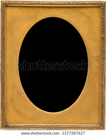 Oval gold painting  frame empty      