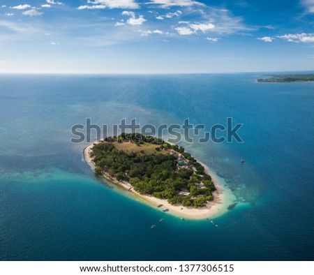 Panorama Aerial Drone picture of Potipot island in Zambales, Philippines