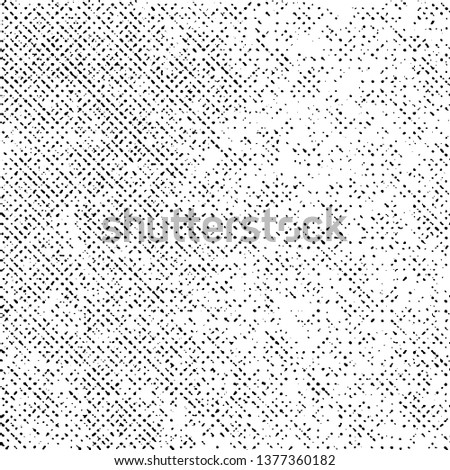 Pattern Grunge Texture Background, Old Black Abstract Dotted Vector, Monochrome Halftone Scratch