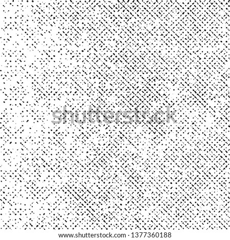 Pattern Grunge Texture Background, Old Black Abstract Dotted Vector, Monochrome Halftone Rough