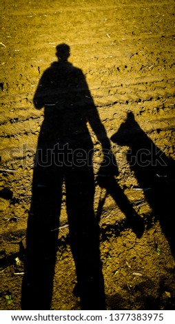 Photographer with dog