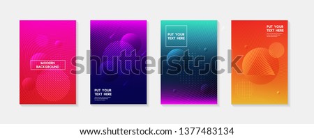 Dynamic geometric fluid shapes, wavy, dynamic, flowing and liquid abstract gradient background for banner, poster or book. vector design. Royalty-Free Stock Photo #1377483134