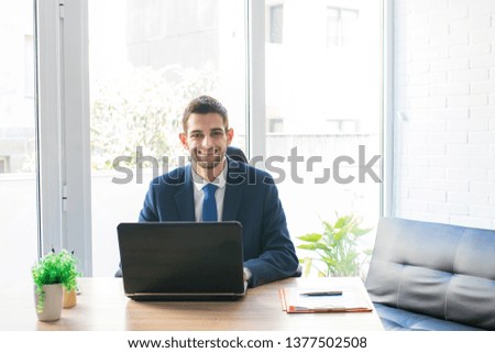 business man in the office with computer