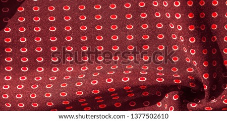 Texture background, pattern, red silk fabric with red polka dots. Light and silky-soft satin pendant is perfect for your design, online projects. It is also perfect for screensavers and wallpapers