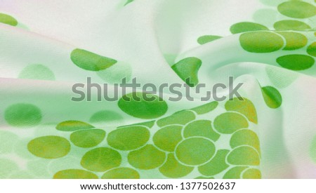 Texture Background, Green Polka Dots Patterned Silk Fabric
  Create fun customization and design. Create designs, postcards, posters and linings. Don't forget the photo for your fun projects!