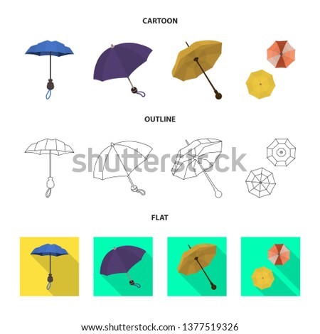 Isolated object of protection and closed icon. Collection of protection and rainy stock symbol for web.