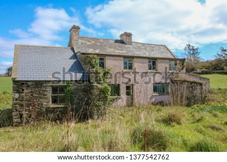 Abandoned old house West cork Ireland Royalty-Free Stock Photo #1377542762