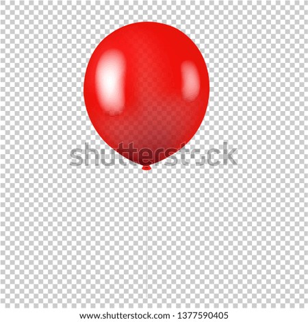 Red Balloon Isolated Transparent background

