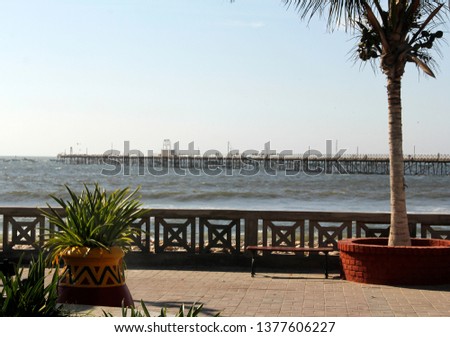 view of a pier and dock of old port in northern Peru