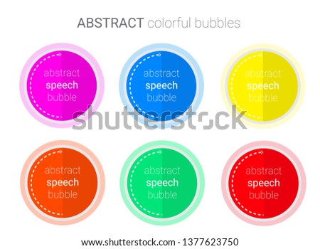 Abstract colorful speech bubbles
