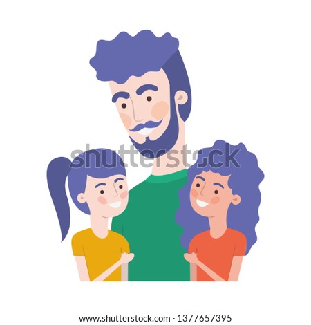 father with children avatar character