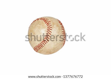 Used baseball isolated on white