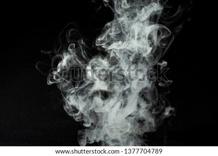 VAPE smoke on black background