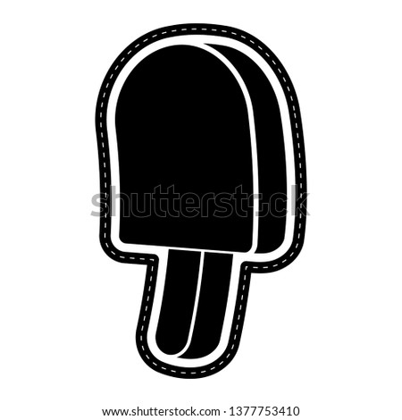Isolated popsicle icon dottle sticker. Vector illustration design
