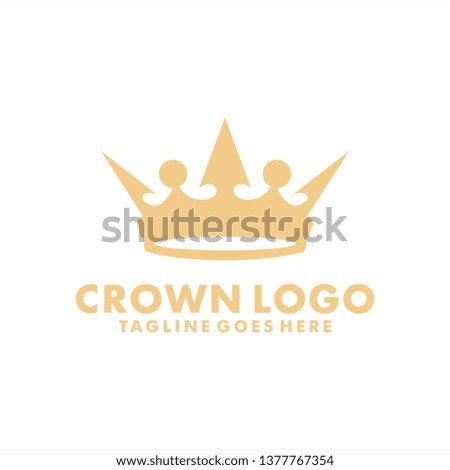 Luxury Crown logo design with Flat and modern style