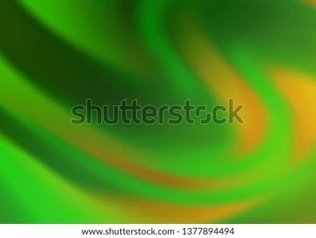 Light Green vector blurred shine abstract template. Creative illustration in halftone style with gradient. The template for backgrounds of cell phones.