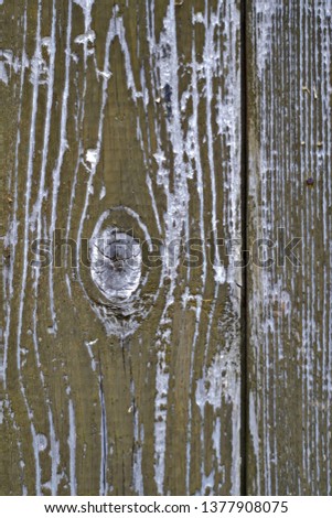 Old wooden boards with traces of paint. Wood texture. Background with a natural pattern. Vertical frame.