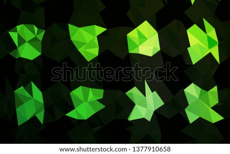 Light Green vector abstract mosaic backdrop. Geometric illustration in Origami style with gradient. Brand new design for your business.