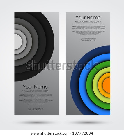 Vector banners with circle elements