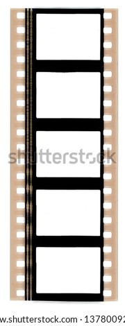 35mm film strip with empty cells