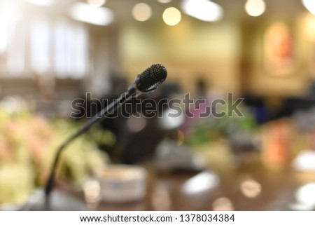 Microphone, mic or mike, is a transducer that converts sound into electrical signal for presentation in a conference/meeting setting. or a classroom.