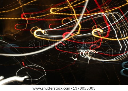 abstract light track ,shooting with slow speed shutter