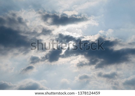sunlight and cloud on the blue sky