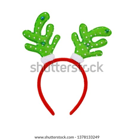 Headband style for Deer Hairband For Christmas party, isolated on white background with clipping path include.