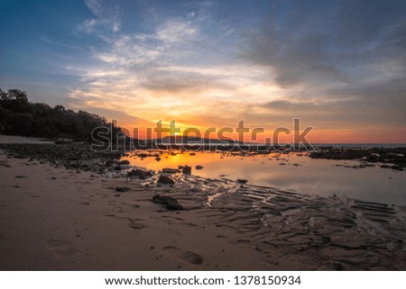 Beautiful Seascape with Sunrise on the Beach in Phuket - THAILAND